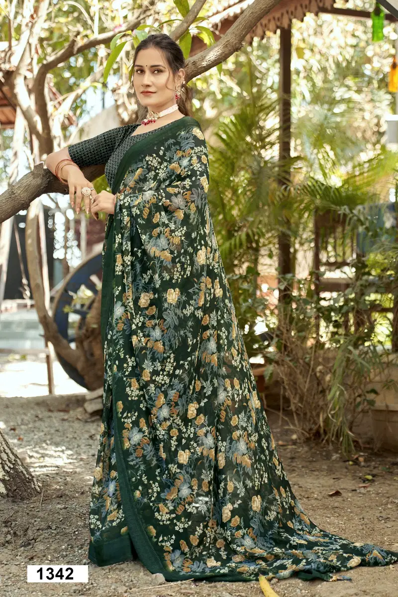 Nityansha Vol 12 By Vallabhi Georgette Printed Saree Exporters In India